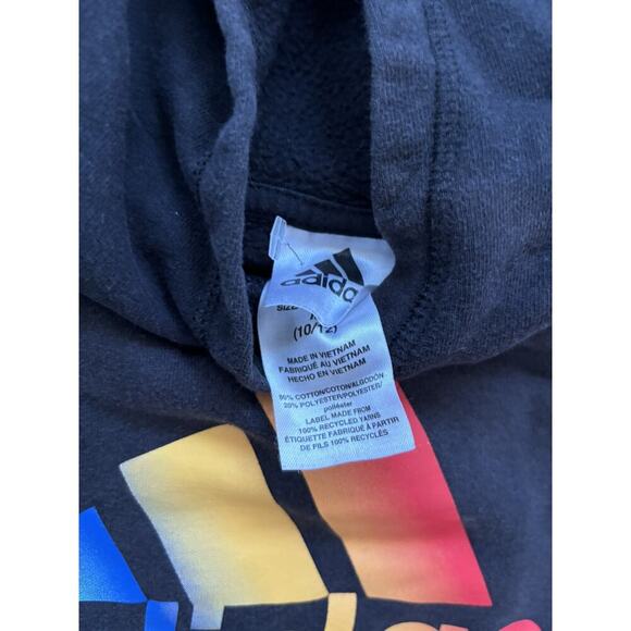 10-12 Adidas Rainbow Logo Hooded Sweatshirt - Picture 4 of 6